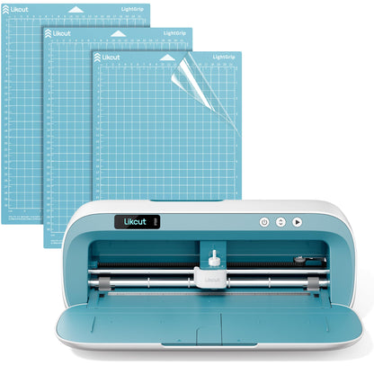 Likcut Portable Vinyl Cutter S41 with 8.5" x 12" LightGrip Cutting Mats for Craft DIY with Precision Grid for DIY Paper, Stickers & Cardstock