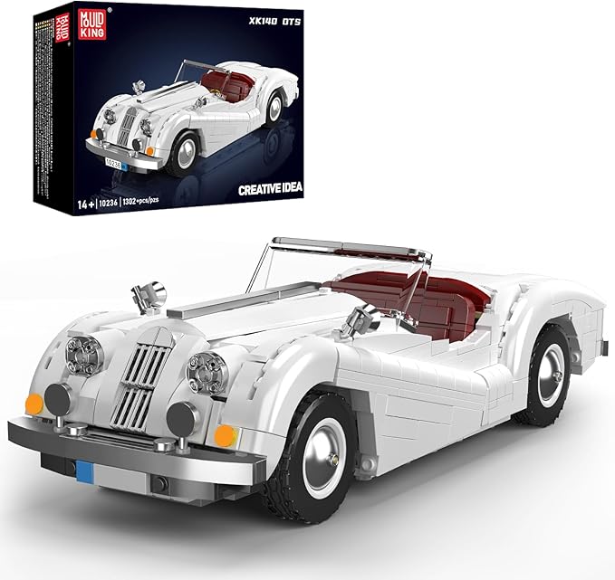 Mould King 10236 Sport Car Building Set MOC Supercar Car Model Kit Convertible Classic Racing Building Set Home Decoration Gift for Teens Adults(1302 PCS)