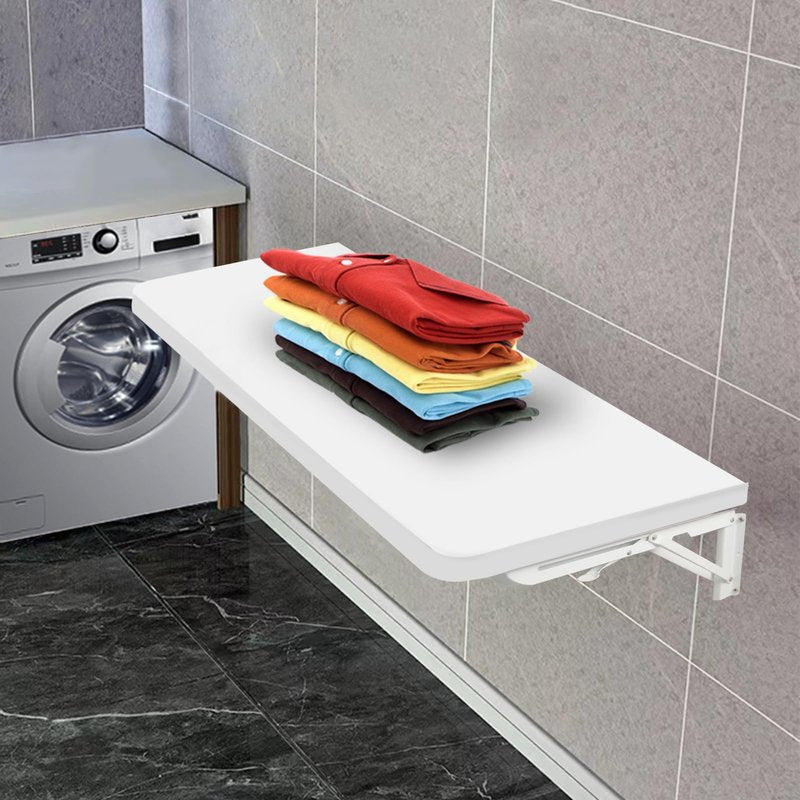 CYGJSYEA Laundry Room Wall Mounted Folding Table, Kitchen Restaurant Home Bar Work Table, All Aluminum Countertop, Waterproof Easy to Install and Clean (80X50cm/31.5""×19.7"")…, LZDZ004