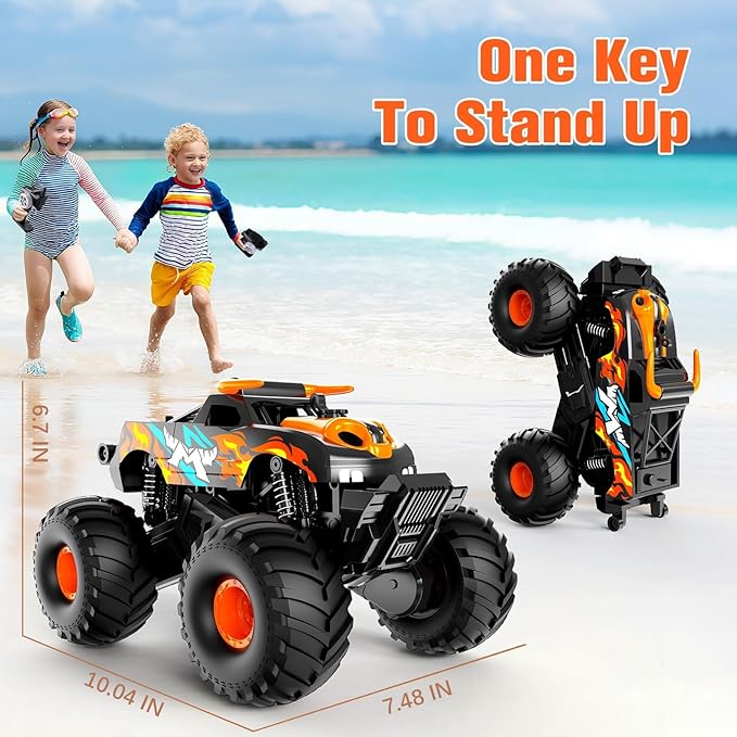 Remote Control Car Monster Truck Toys4WD Waterproof Off-Road RC Cars for All terrian1:16 Amphibious Hobby Pick-up Truck Toy Vehicle Gifts for Boys Girls Presents Age 8 9 10 11 12+