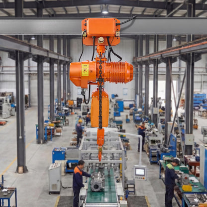 VEVOR 4400lbs Electric Chain Hoist with Power Trolley, 2-Speed Operation, 20ft Lifting Height, 3-Phase 208-240V/440-480V Overhead Crane w/ 328ft Wireless & 16ft Wired Remote Control G100 2-Chain Hoist