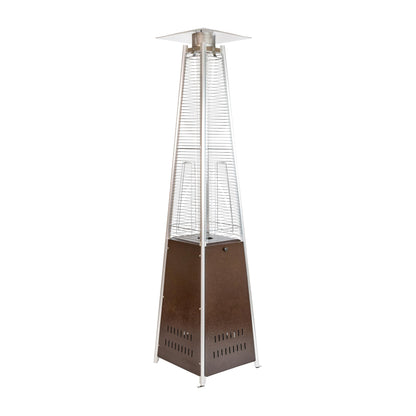 Flash Furniture Outdoor Patio Heater with Wheels - Bronze - 42,000 BTU - 7.5 Feet Tall - Stainless Steel - For Residential and Commercial Use, 90" High, Bronze