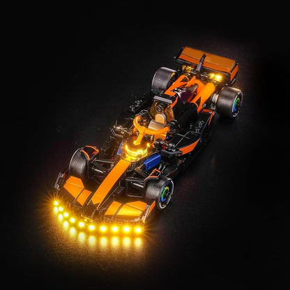 Upgraded Led Light Kit Compatible with Lego McLaren F1 Team MCL38 Race Car Building Set Lights Decoration Compatible with Lego 77251 (Model Not Included)