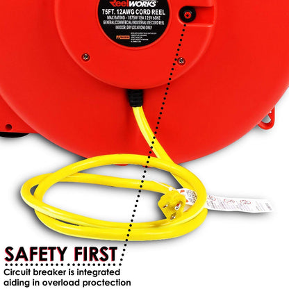 REELWORKS Oil Hose Reel 1/2"x50' & Extension Cord Reel 12AWGx80'(BUNDLE DEAL)