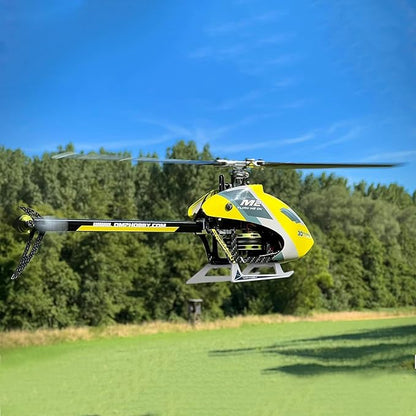 OMPHOBBY M2 EVO MK2 Ready To Fly RC Helicopter Outdoor Dual Brushless Motors Direct-Drive 6CH Remote Control Helicopters for Adults 3D RC Plane with Remote Control Mini Drone RTF Red