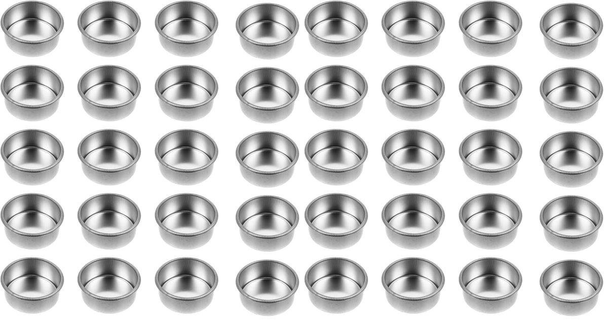 Uonlytech 20Pcs Tea Light Tins Cups Metal Tea Light Case Containers Empty Scented Candle Cup DIY Tealight Candle Holders for Christmas Wedding Table Decoration (Pack of 2)