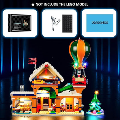 YEABRICKS LED Light for 10339 Icons Santa's Post Office Building Blocks Model (Building Set NOT Included)