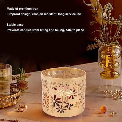 Metal Candle Holder, Hollow Out Decorative Candle Cage Tealights Holder Candlestick Stand for Table Centerpieces Fireplace Wedding Party