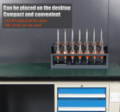 CAT 30 Tool Cart CNC, CNC Tool Holder on Desktop Randomly Placed, CNC Tool Carts Small, CNC Tool Cabinet, Easy and Convenient CNC Tool Storage CNC Tools Cart(CAT30-20CAP)…