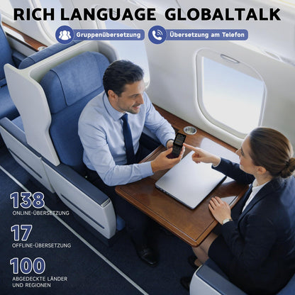 Ai Language Translator Device, 2025 Instant Voice Translator Device T21 Wi-Fi Available, Two-Way 138 Languages Ai Translator Offline Recording Photo Translation Device for Business Travel Study