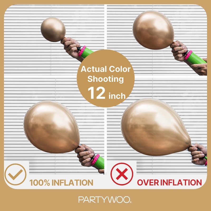PartyWoo Metallic Gold Balloons 140pcs Different Sizes of 18 12 10 5 Inch Chrome Gold Balloon Arch Kit Garland for Birthday Graduation Baby Shower Wedding Bachelorette Party Decorations Gold-G127