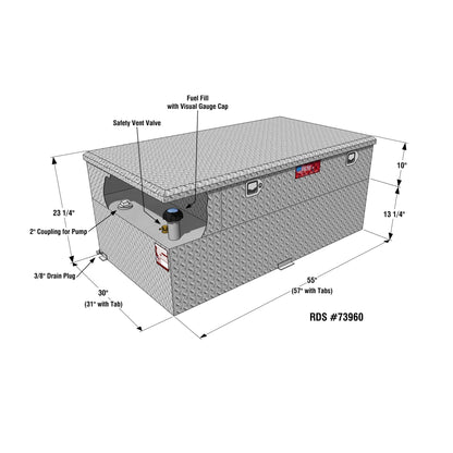 RDS MFG INC RDS Fuel Transfer/Auxiliary Tank/Toolbox Combo with 15 Gpm Pump - 90-Gal. Capacity