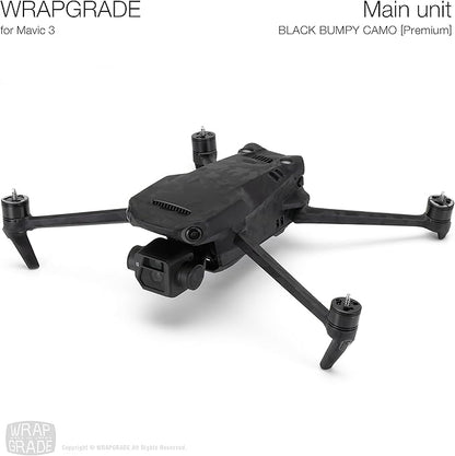 WRAPGRADE Skin Compatible with DJI Mavic 3 Pro (Black Bumpy CAMO)