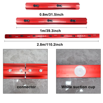 MUFASHA 110 Inch Manual Tile Cutter, Professional Porcelain Slab Cutting Machine for Large format Ceramic Porcelain Tiles, Dual-Rails, Pliers, Locators, Rail Retainers, Tile Cutter Hand Tools, ML2800