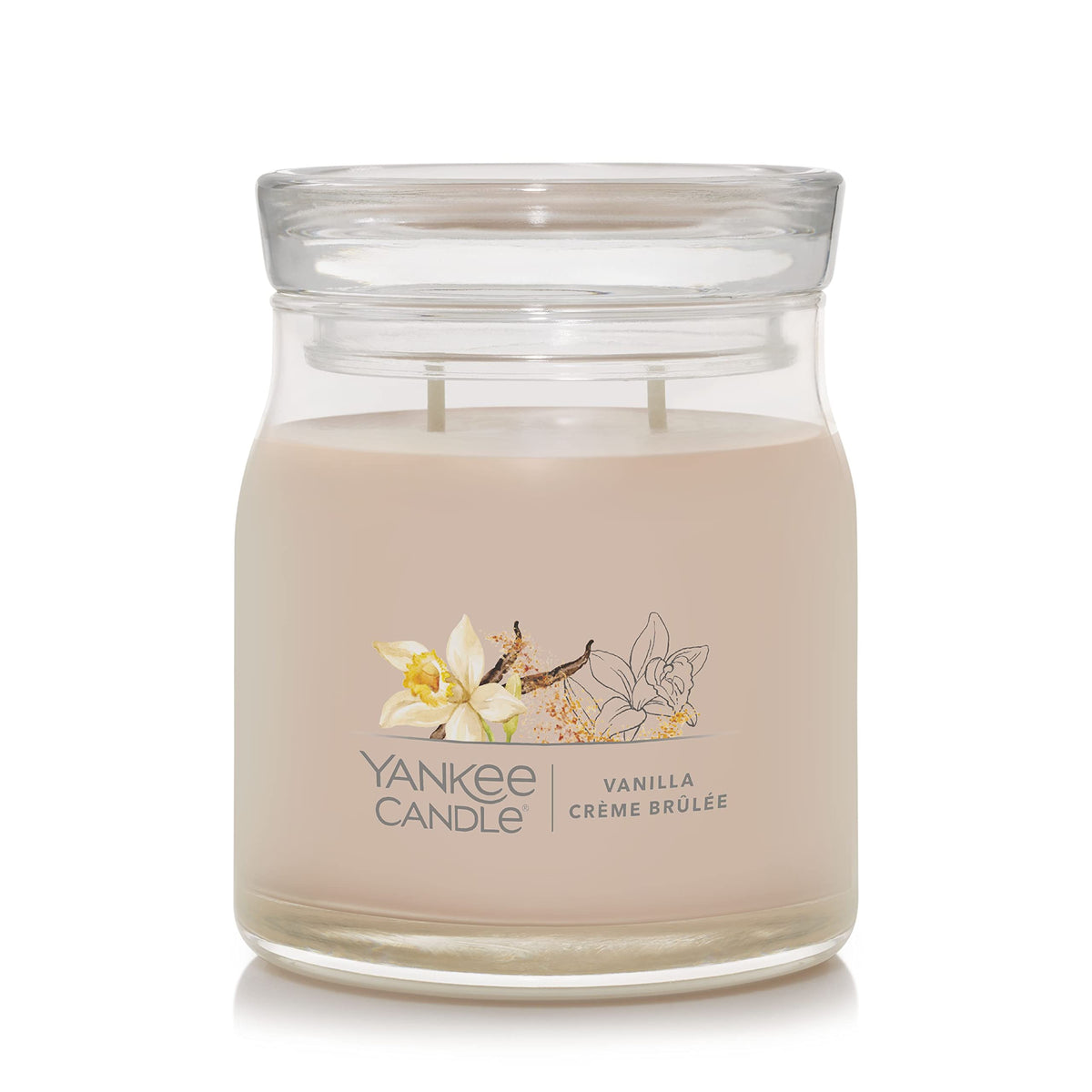 Yankee Candle Vanilla Crème Brulee Scented Signature 13oz Medium Jar 2-Wick Candle Over 35 Hours of Burn Time