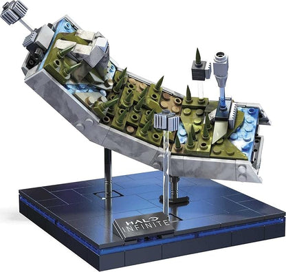 MEGA Halo Infinite Toy Building Set Forerunner Ring Installation with 301 Pieces and Accessories 5 Inches Tall for Collectors