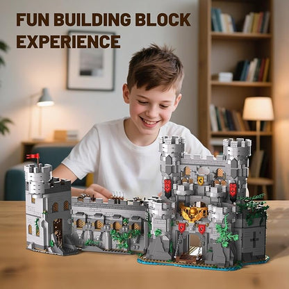 Building Block Sets Transformable Holy Spirit Sword Castle Building Toys with Dynamic Gear &amp Hidden Play 2484 Pcs Medieval Watchtower DIY Model Kit for Home Office Decor Gift for Collectors