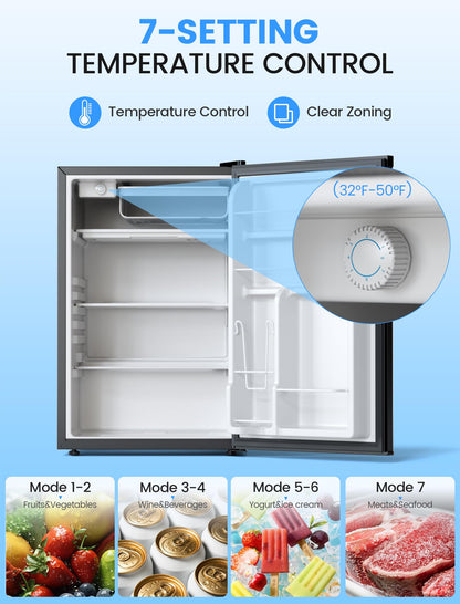 COWSAR 4.5 Cu.Ft Dorm Fridge with Freezer, Single Reversible Door Apartment Refrigerator, Adjustable Thermostat, Ultra Quiet, Energy Efficient Commercial Compact Fridge for Bedroom Dorm Office, Black