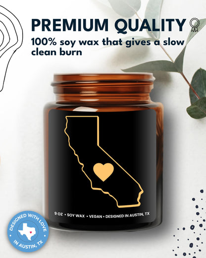 California Candle, Thoughtful California Themed Souvenirs & Gifts for Men and Women, Unique State Gifts, Best Sentimental Gift for Moving Away, Ideal for Birthday, Christmas, Graduation, Gift Ready