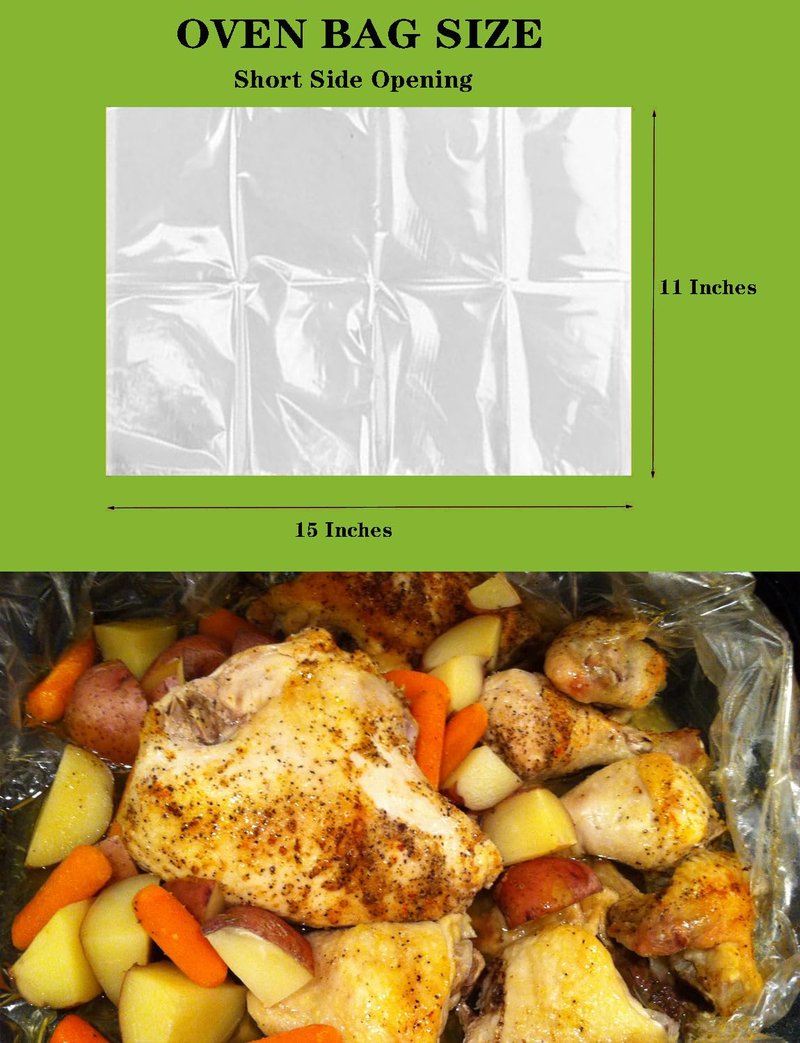 Roasting Bags for Oven with Ties for Roasting Chicken, Meat & Fish Multi Purpose Cooking Bags (20PCS, 11 * 15 Inch)