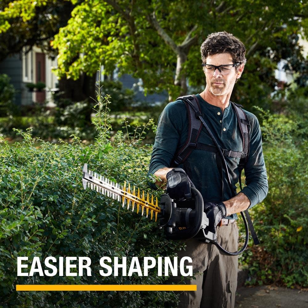 Cat DG620 60V 25” Brushless 2-Speed Backpack Hedge Trimmer Cordless, Shrub Trimmer with Rotating Rear Handle, Lightweight Bush Trimmer Cordless – Tool Only