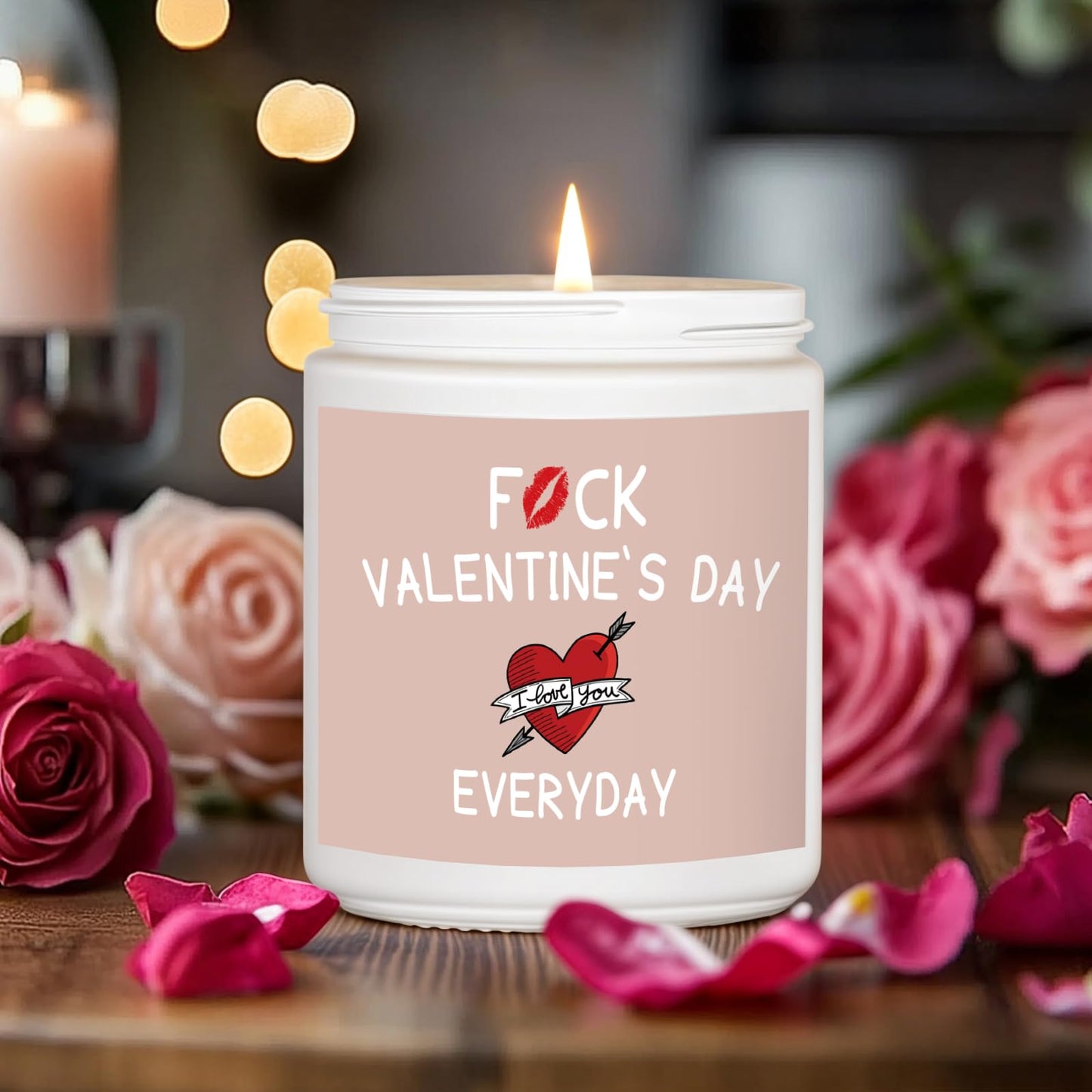 MOASITN Valentines Day Candles for Her Girlfriend Wife, Romantic & Funny Love Gift for Him Boyfriend Husband, Best Valentines Birthday Lavender Scented Candel Couple Presents for Women Men