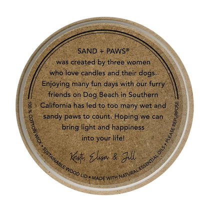 Sand + Paws Scented Candle - Eucalyptus - Additional Scents and Sizes –Luxurious Air Freshening Jar Candles Neutralize pet Odors and Enhance Home décor – 100% Cotton Lead-Free Wicks - 12 oz