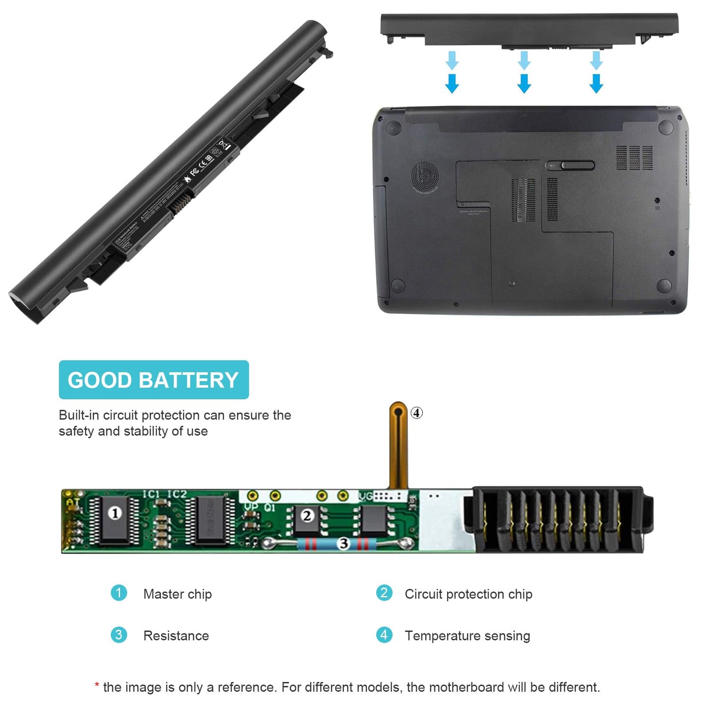 919700-850 Laptop Battery for HP Spare 919681-221 919682-121 919682-421 919682-831 919701-850 JC03 JC04 15-BS000 15-BW000 15-bs0xx 15-BS113DX 15-BS013DX 15-BS015DX 15-BS115DX 15-BS060WM 15-BS070WM