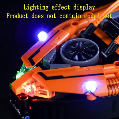LED Light Kit Compatible with Lego Rescue Hovercraft - Lighting Set for Technic 42120 Building Model (Model Set Not Included)