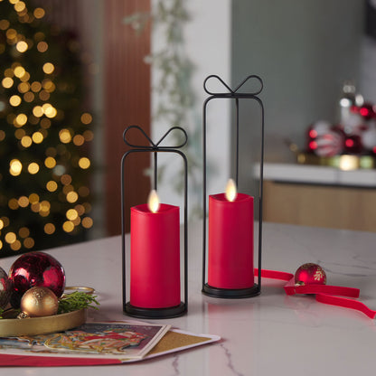 Luminara Heritage Lantern with Outdoor Flameless Candle and Remote (9.5-inch, Black)