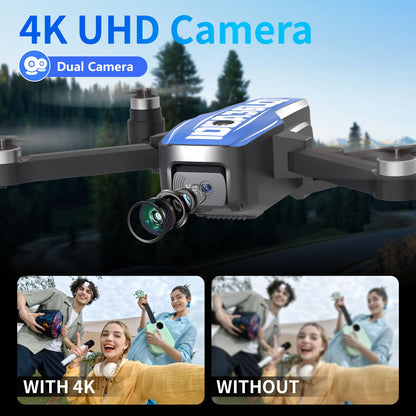 LE-IDEA GPS Drones with Camera for Adults 4k Professional, IDEA36LCD Drones with 4.5-inch LCD Screen Brushless Motor, Auto Return, Follow Me, One Key Start, Foldable RC Quadcopter for Beginners