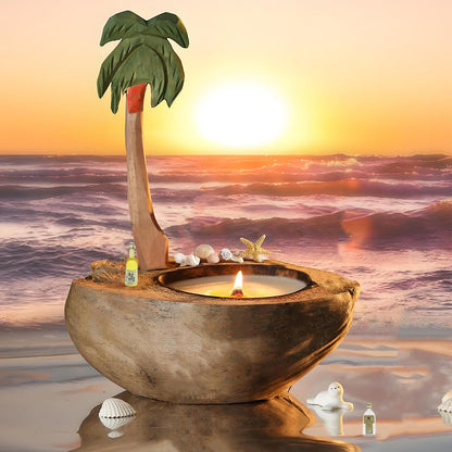 Peach Scent Soy Candle 6.35 Oz Single Wick Aromatherapy Candle Coconut Shell Candle Ideal for Creating a Welcoming Home Very Suitable for Decorating Rooms, It is an Ideal Choice for Giving Gifts