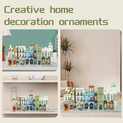 ZenithFlow Street View Building Blocks Kit Cuba Hotel Mini Blocks Construction Toys European Architecture Model House Store Building Set Idea Gifts Home Decoration Collection for Adults (3959 PCS)