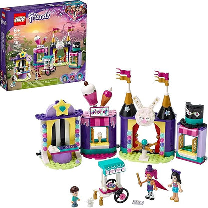 LEGO Friends Magical Funfair Stalls 41687 Building Kit Carnival Pretend Play Toy for Kids Who Love Magic Tricks New 2021 (361 Pieces)