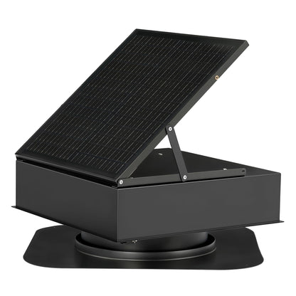 Fnova 35W Solar Attic Fan, 2200 CFM Solar Roof Vent Fan with Auto Temp Control, Powerful Brushless Motor for Cooling Attic, Garage, Shed, Greenhouse up to 1000 sq.ft, Only Fan