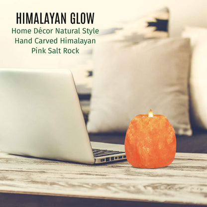 Himalayan Glow Candle Holders, Himalayan Salt Tea Light Candle Holders - 6 Pack