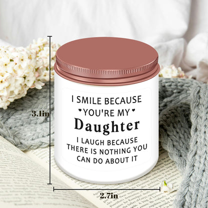 Homsolver Daughter Gifts from Mom Dad, Birthday Mothers Fathers Day Christmas Gift, You're My Daughter Scented Candle