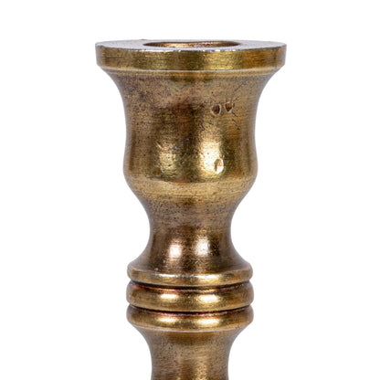 Creative Co-Op Antique Cast Aluminum Taper Holder, Gold