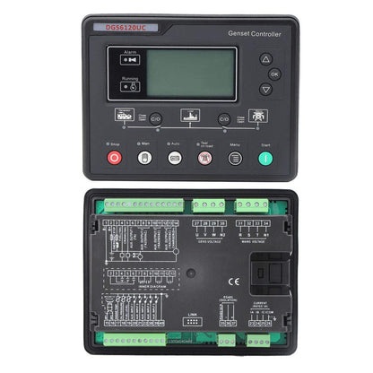 Oumefar Genset Controller Module, DGS6120UC LCD Display Generator Automatic Controller Generator Set Parameters Monitoring Control Panel Automatic Engine Control Module for HGM6120UC