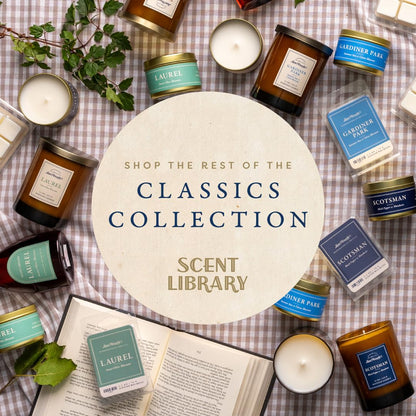Scent Library Scotsman Scented Candle | Designed by Erin Napier | Soy Wax Blend | Made in The USA by Laurel Mercantile | Long-Lasting 24+ Hour Burn Time (5 oz) | Great Gift for Men and Home