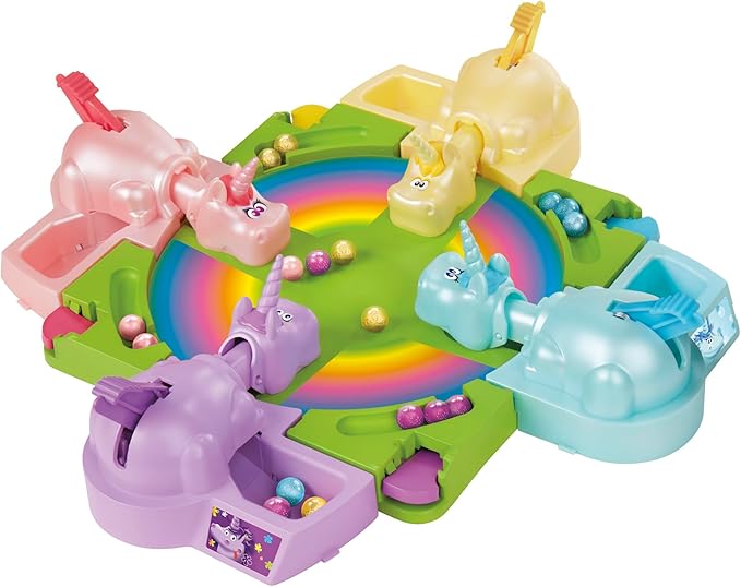 Hasbro Gaming Hungry Hippos Unicorn Edition Pre-School Board Game for Kids Ages 4 and Up 2-4 Players Easter Gifts for Boys and Girls (Amazon Exclusive)
