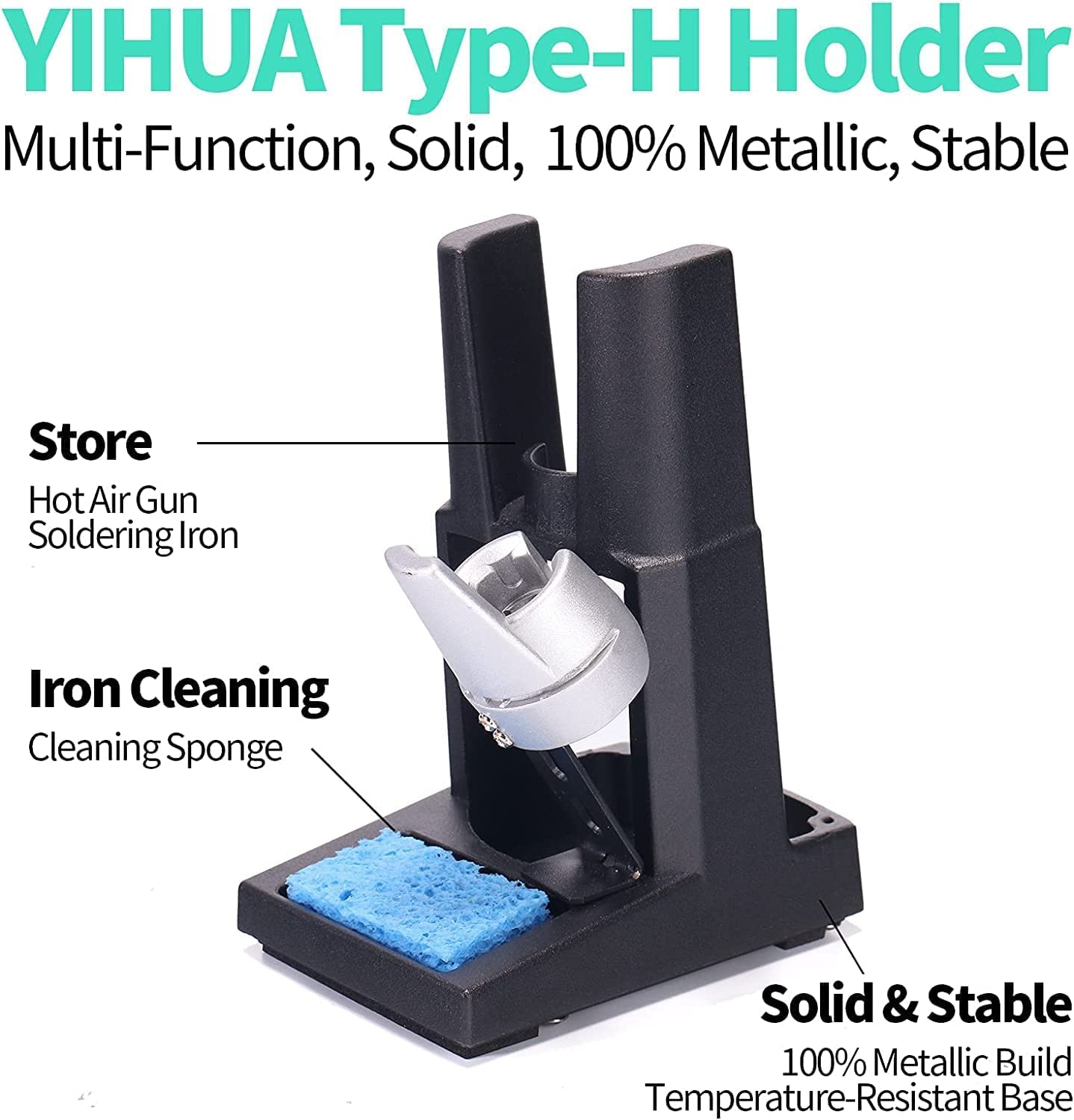 YIHUA 853D 5A-II 3 in 1 Hot Air Rework Soldering Iron Station and DC Power Supply 30V 5A -°F /°C Multiple Functions