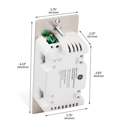 Enbrighten White Add-On Switch, QuickFit & SimpleWire, Smart Light Control, Z-Wave/Zigbee Smart Light Switch, Works with Alexa, Google Assistant, Not A Stand Alone Switch, Smart Home Devices, 46200