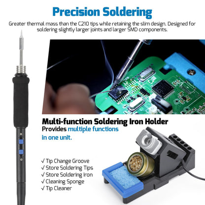 WEP 992D-III 2-in-1 Soldering Station and Hot Air Rework Station - High-Power Soldering Iron Kit with C245-compatible Cartridge, 1000W Hot Air BGA Rework Station for SMD, IC Repair