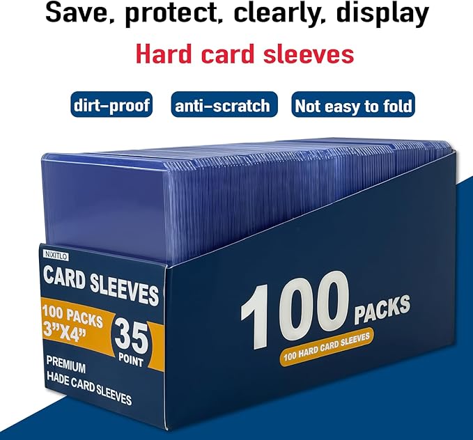 500 Hard Card Sleeves Card Toploaders for Protection for Baseball Football Premium Top Loaders for Cards Ensuring Safety (500 Hard Sleeves)