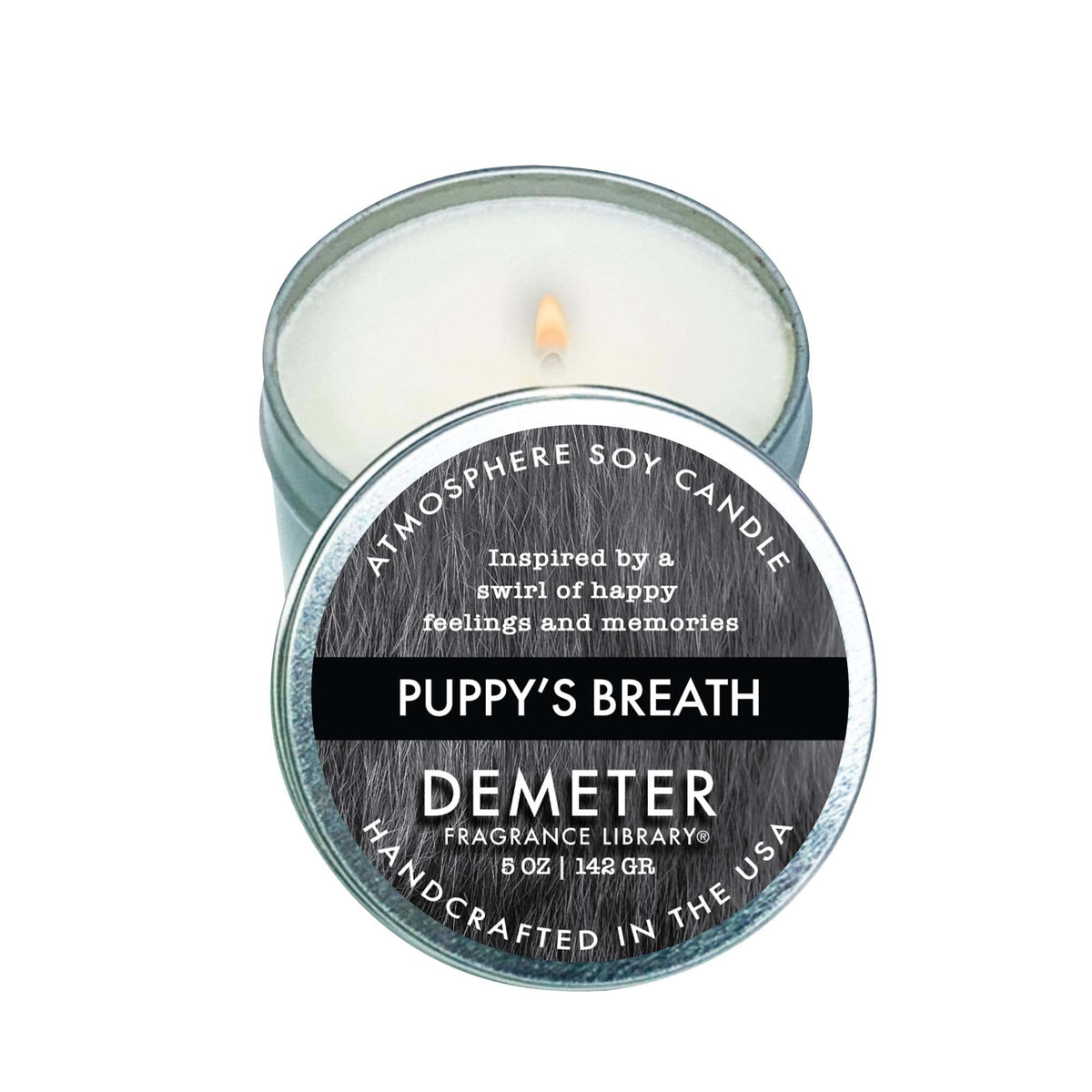 DEMETER Puppy's Breath Soy Candle, Scented Candles with Unique Fragrance, Perfect for Aromatherapy and Home Decor, Cute Candles for Travel and More