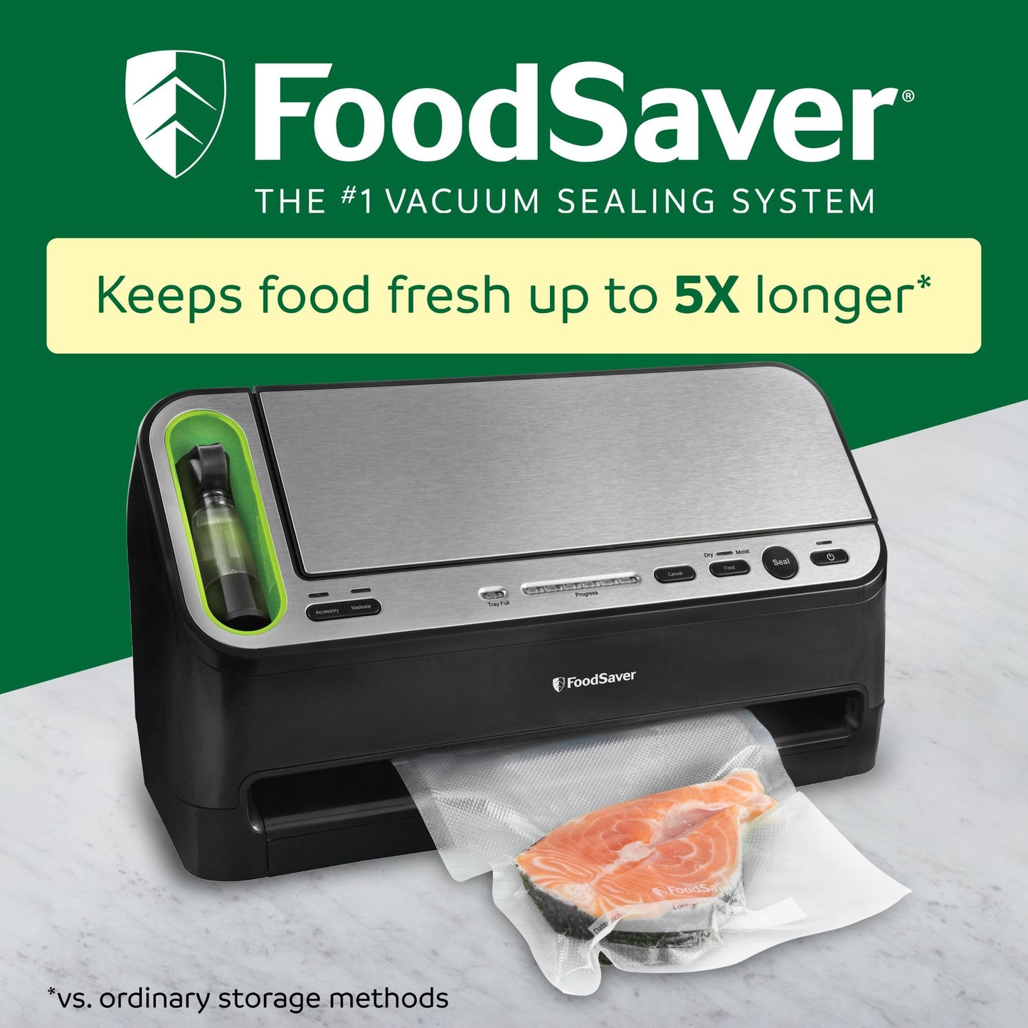 FoodSaver V4400 2-in-1 Vacuum Sealer Machine with Automatic Vacuum Sealer Bag Detection and Starter Kit