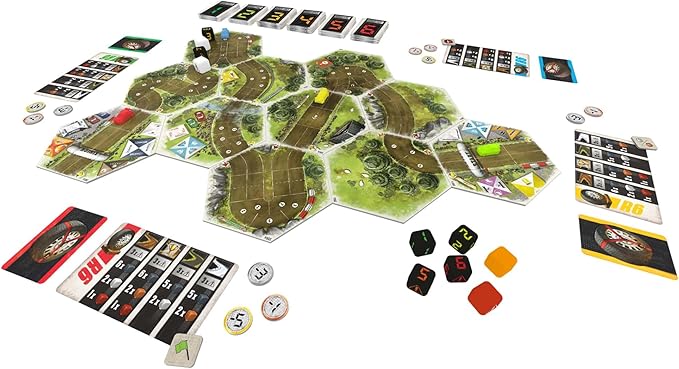 Synapses Games | Rallyman: DIRT | Strategy Board Game | Race Cars with Dice | 1 to 6 Players | 60 Minutes | Ages 10+