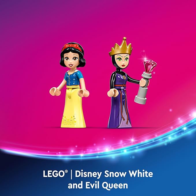 LEGO ǀ Disney Snow White’s Jewelry Box Snow White and The Evil Queen Mini Doll Figures Building Toy for Kids Birthday Gift for 6 Years Old Girls and Boys Play Disney Bracelet 43276