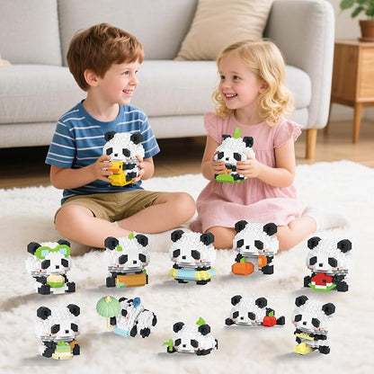 Animals Building Block SetsMicro Mini Animals Party Favors for Kids Birthday Gift for Boy Girl12 Pack Pandas